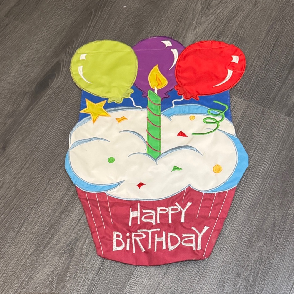 Happy Birthday garden flag